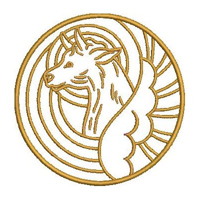 Matriz de matriz Matriz De Bordado Medalha São Lucas Contornado 9 Cm