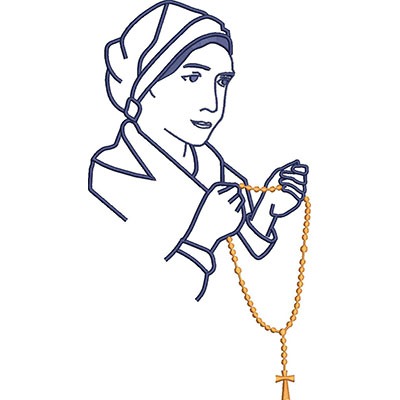 Matriz de matriz Matriz De Bordado Santa Bernadette Soubirous