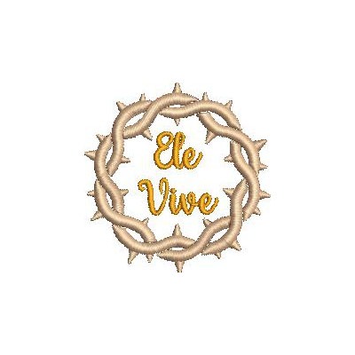 Matriz de matriz Matriz De Bordado Coroa De Espinhos - Ele Vive