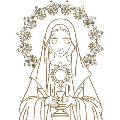 Matriz de matriz Matriz De Bordado Santa Clara De Assis Contornada