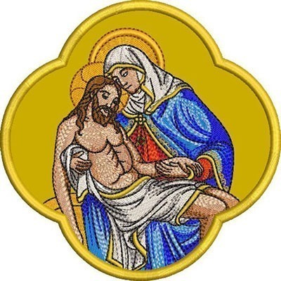 Matriz de matriz Matriz De Bordado Aplique Nossa Senhora Das Dores Pietá