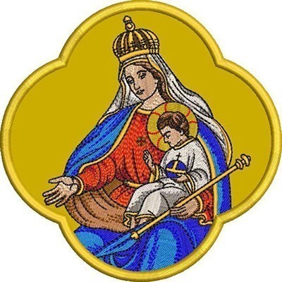 Matriz de matriz Matriz De Bordado Aplique Nossa Senhora Auxiliadora