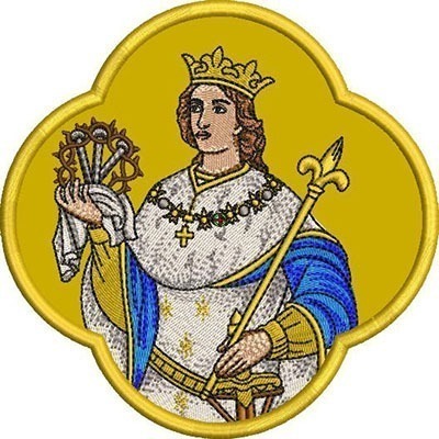 Matriz de matriz Matriz De Bordado Aplique São Luís Rei Da França
