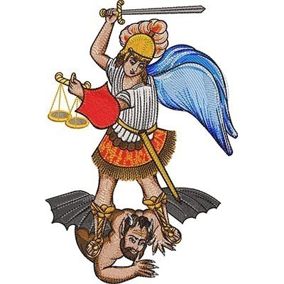 Matriz de matriz Matriz De Bordado São Miguel Arcanjo 25cm