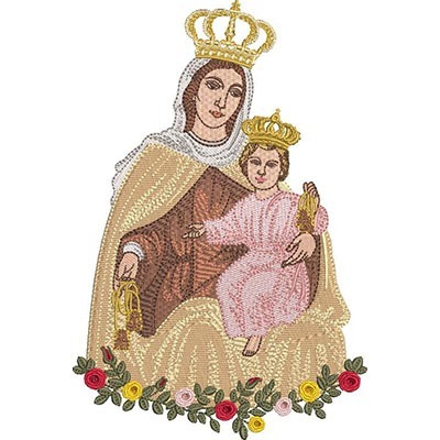 Matriz de matriz Matriz De Bordado Nossa Senhora Do Carmo 20 Cm