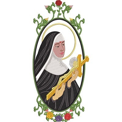 Matriz de matriz Matriz De Bordado Medalha Santa Rita De Cássia 28 Cm