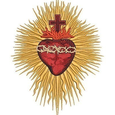 Matriz de matriz Matriz De Bordado Sagrado Coração De Jesus 16 Cm