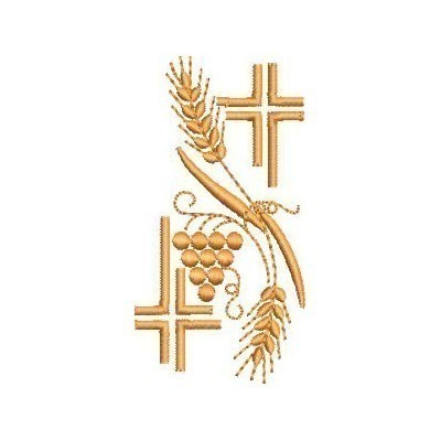 Matriz de matriz Matriz De Bordado Cruzes Com Uvas 8 Cm