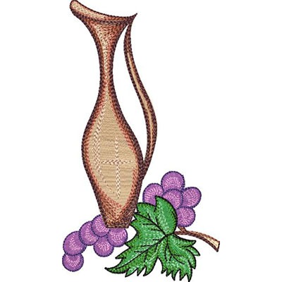 Matriz de matriz Matriz De Bordado Jarro Com Uvas