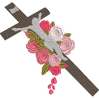 Matriz de matriz Matriz De Bordado Cruz De Santa Terezinha 18 Cm