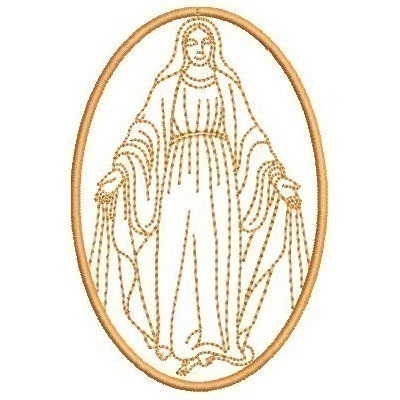 Matriz de matriz Matriz De Bordado Medalha Nossa Senhora Das Graças 10 Cm