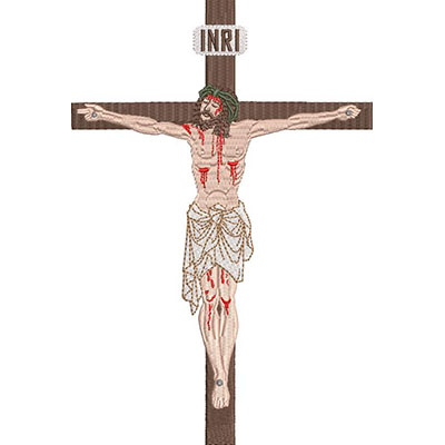 Matriz De Bordado Jesus Crucificado 15x22 Cm