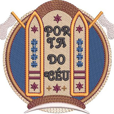 Matriz de matriz Matriz De Bordado Escudo Porta Do Céu Nossa Senhora Aparecida