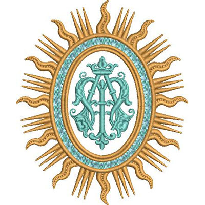 Matriz de matriz Matriz De Bordado Escudo Mariano 16 Cm
