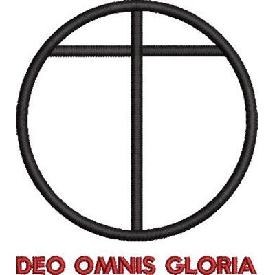 Matriz de matriz Matriz De Bordado Deo Omnis Gloria 10 Cm