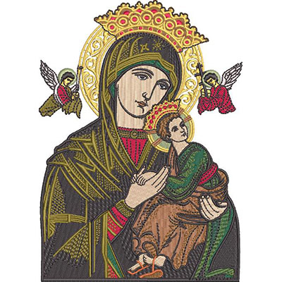 Matriz de matriz Matriz De Bordado Nossa Senhora Do Perpétuo Socorro 18 Cm