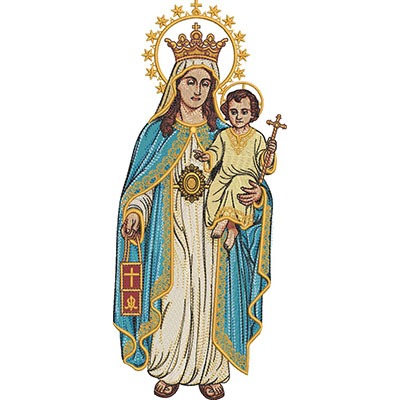 Matriz de matriz Matriz De Bordado Nossa Senhora Do Carmo 31 Cm