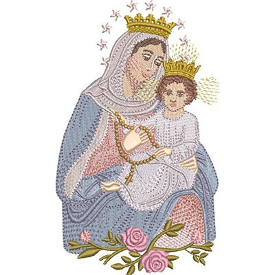 Matriz de matriz Matriz De Bordado Nossa Senhora Do Rosário 16 Cm