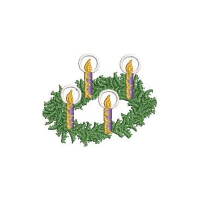 Matriz de matriz Matriz De Bordado Guirlanda Com Velas 6 Cm