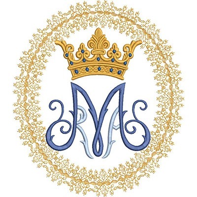 Matriz de matriz Matriz De Bordado Medalha Mariana 22 Cm