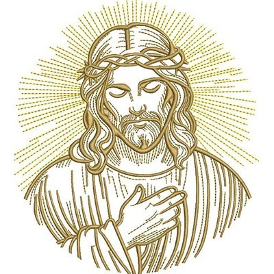 Matriz de matriz Matriz De Bordado Face De Jesus Contornado 2