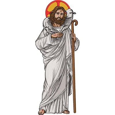 Matriz de matriz Matriz De Bordado Jesus Bom Pastor 36 Cm