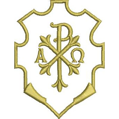 Matriz de matriz Matriz De Bordado Escudo Px 9 Cm
