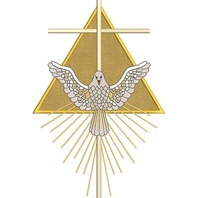 Matriz de matriz Matriz De Bordado Divino Espírito Santo Com Triângulo Aplicado