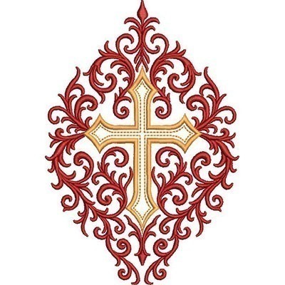 Matriz De Bordado Cruz Decorada 375