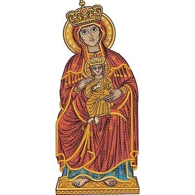 Matriz de matriz Matriz De Bordado Theotokos Mãe De Deus Bizantina