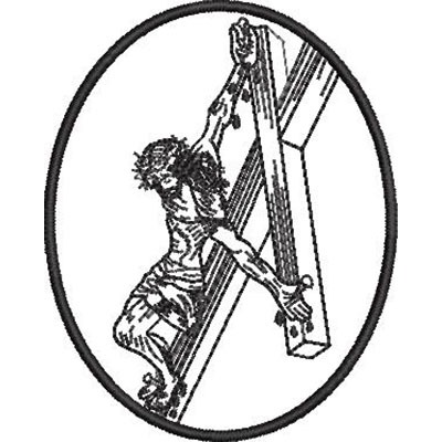 Matriz de matriz Matriz De Bordado Medalha Jesus Crucificado 10 Cm