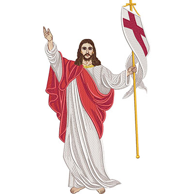 Matriz de matriz Matriz De Bordado Jesus Ressuscitado 35 Cm