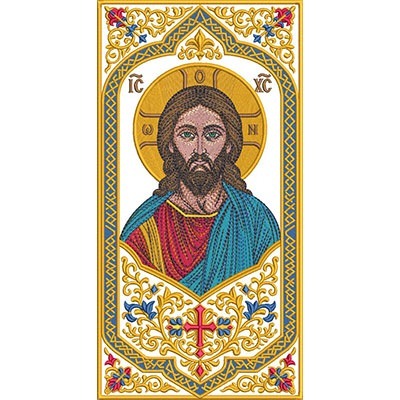 Matriz de matriz Matriz De Bordado Jesus Pantocrator 30 Cm