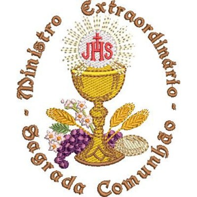 Matriz de matriz Matriz De Bordado Ministro Extraordinário Sagrada Comunhão