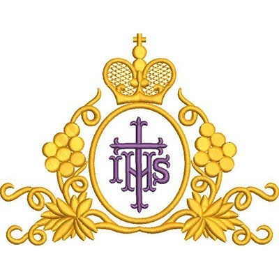 Matriz de matriz Matriz De Bordado Moldura Com Uvas E Ihs