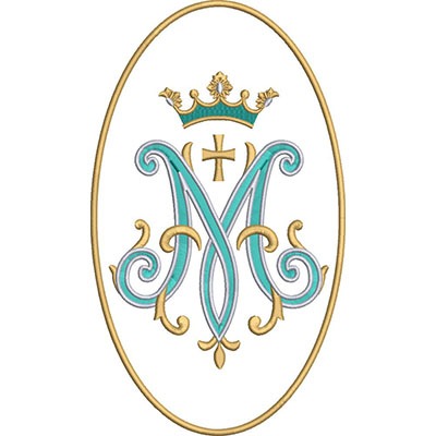 Matriz de matriz Matriz De Bordado Medalha Mariana 26 Cm