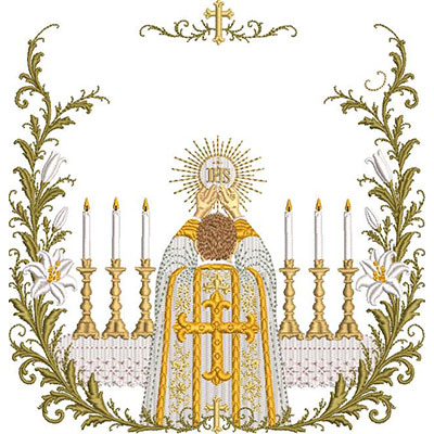 Matriz de matriz Matriz De Bordado Ordenação Sacerdotal Para Personalizar