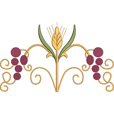 Matriz de matriz Matriz De Bordado Uvas Com Trigo Para Barrado