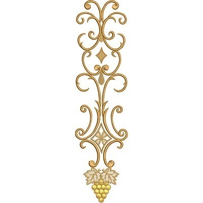 Matriz de matriz Matriz De Bordado Arabesco Vertical Com Uva 30 Cm