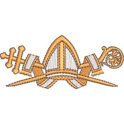 Matriz de matriz Matriz De Bordado Serviço Episcopal 10 Cm