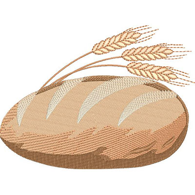 Matriz de matriz Matriz De Bordado Pão E Trigos 17 Cm