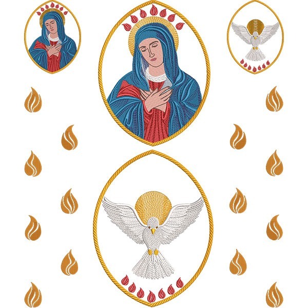 Matriz de matriz Matriz De Bordado Conjunto Para Galão Pentecostes 3