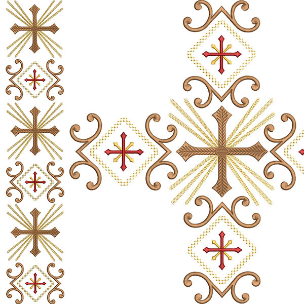 Matriz de matriz Matriz De Bordado Conjunto Para Galão Cruz 134