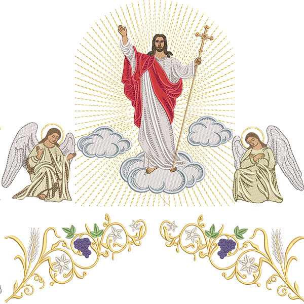 Matriz de matriz Matriz De Bordado Conjunto Jesus Ressuscitado 139