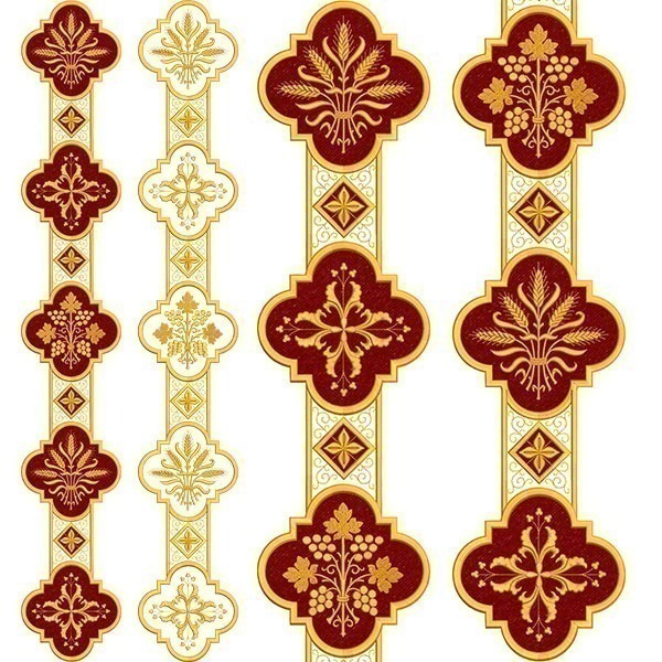 Matriz de matriz Matriz De Bordado Conjunto Para Galão Trigos Uvas E Cruz 183