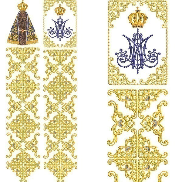Matriz de matriz Matriz De Bordado Conjunto Para Galão Ns Aparecida 198