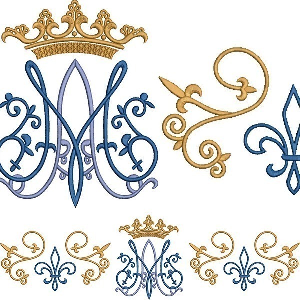 Matriz de matriz Matriz De Bordado Conjunto Mariano Horizontal Para Bastidor 36x20