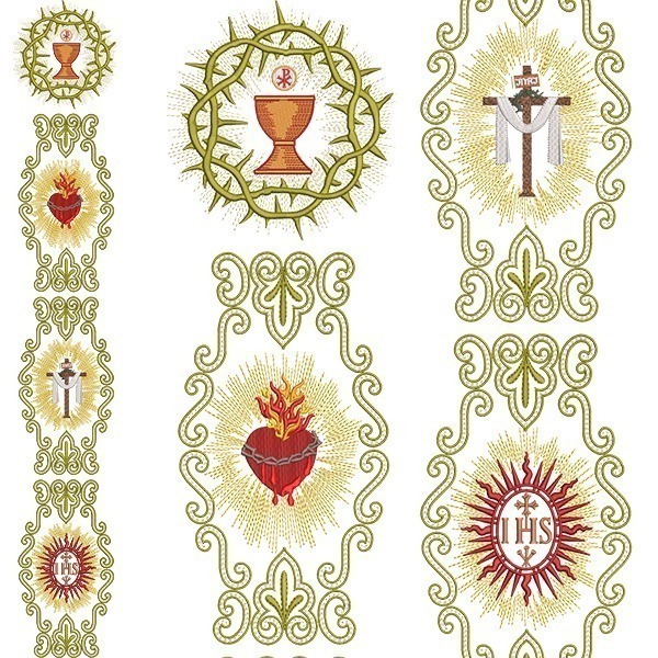 Matriz de matriz Matriz De Bordado Conjunto Para Galão Semana Santa
