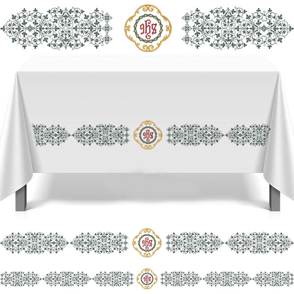 Matriz de matriz Matriz De Bordado Conjunto Jhs Para Personalizar Toalhas De Altar 361