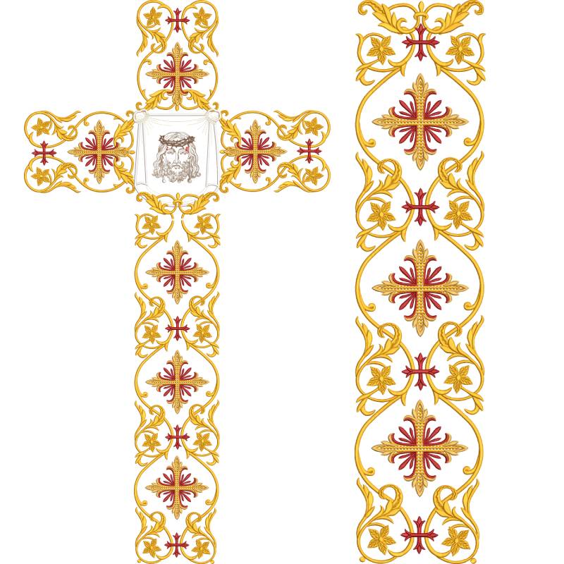 Matriz de matriz Matriz De Bordado Conjunto Para Casula Romana Véu De Verônica 398
